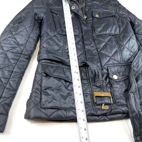 Lauren Ralph Lauren Navy Blue Quilted Puffer Belted Jacket Women’s Petite XS - Picture 7 of 10